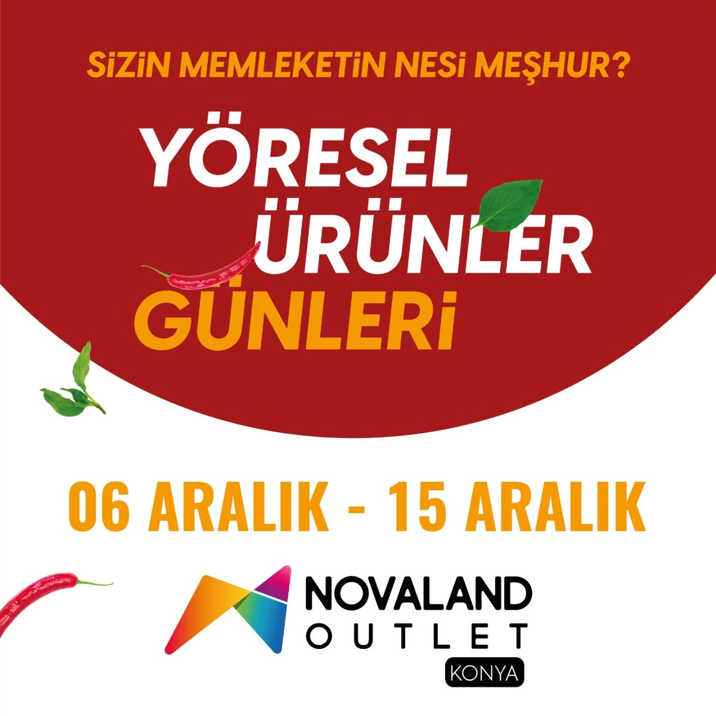 Yöresel Ürünler Novaland Outlet'te